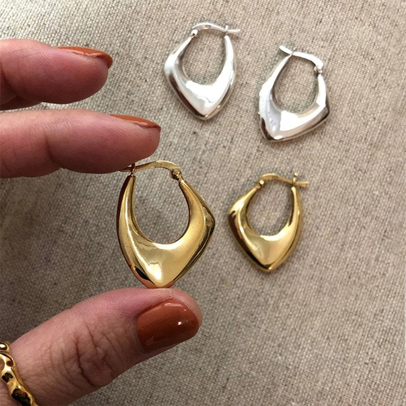Silver & Gold Tyra Hoop Earrings
