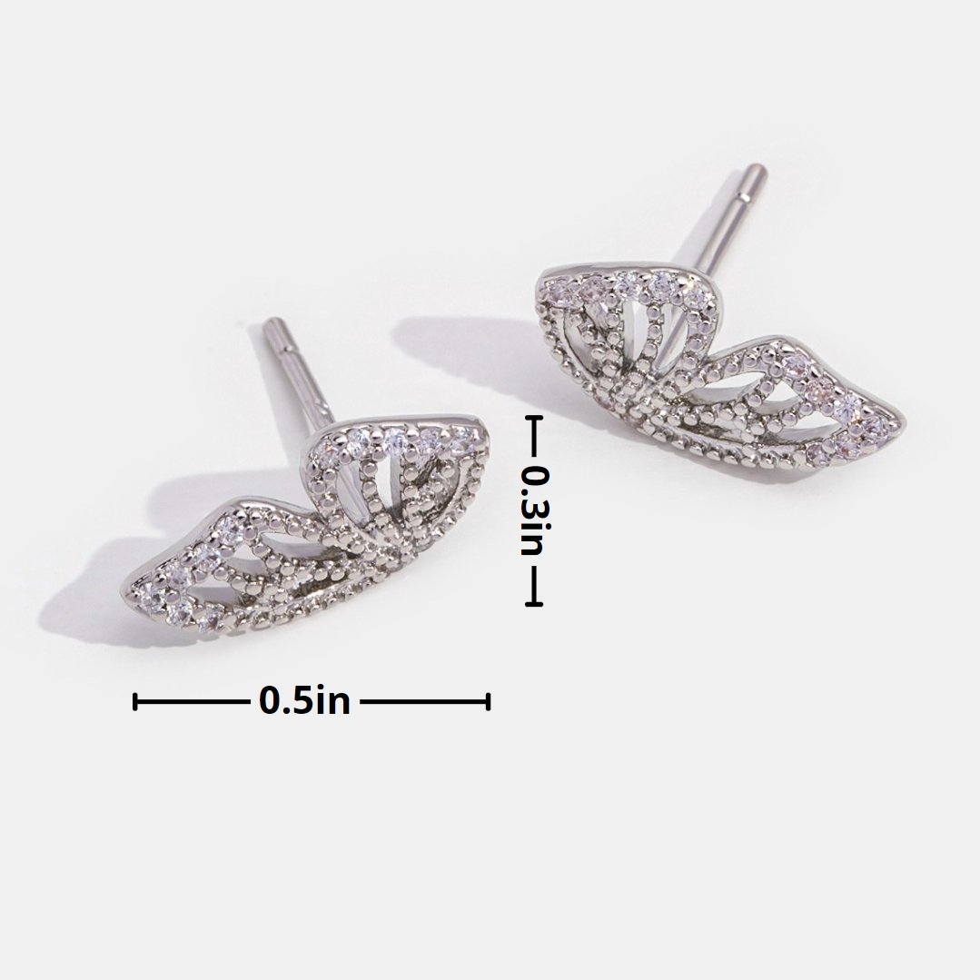 Silver Mia Butterfly Wing Earrings