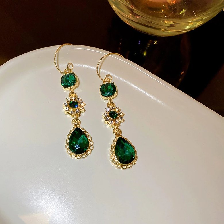 Valentina Emerald Crystal Earrings