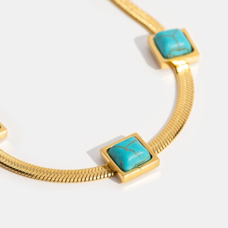 Victoria Turquoise Gold Necklace