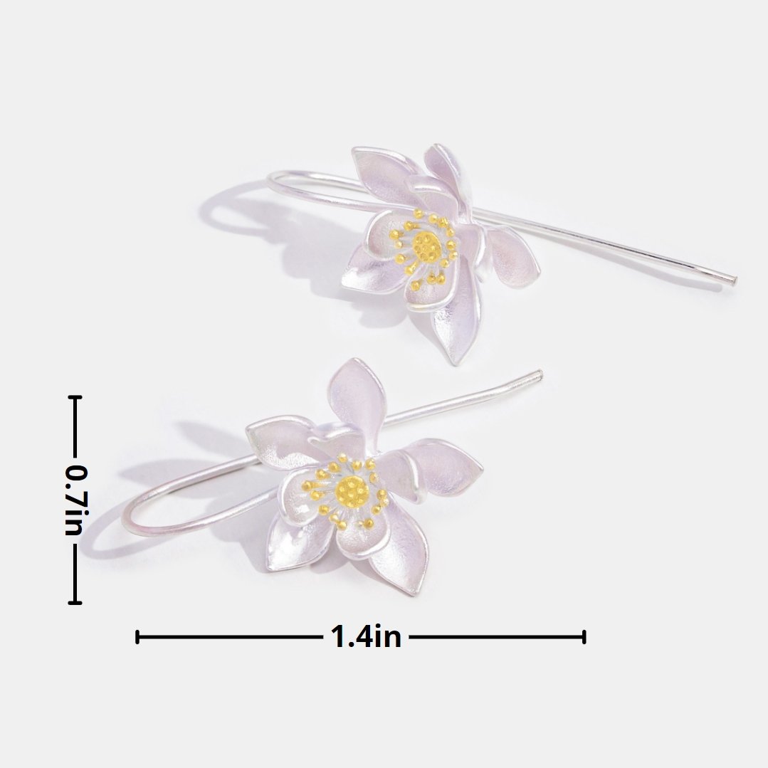 Wild Lotus Flower Drop Earrings